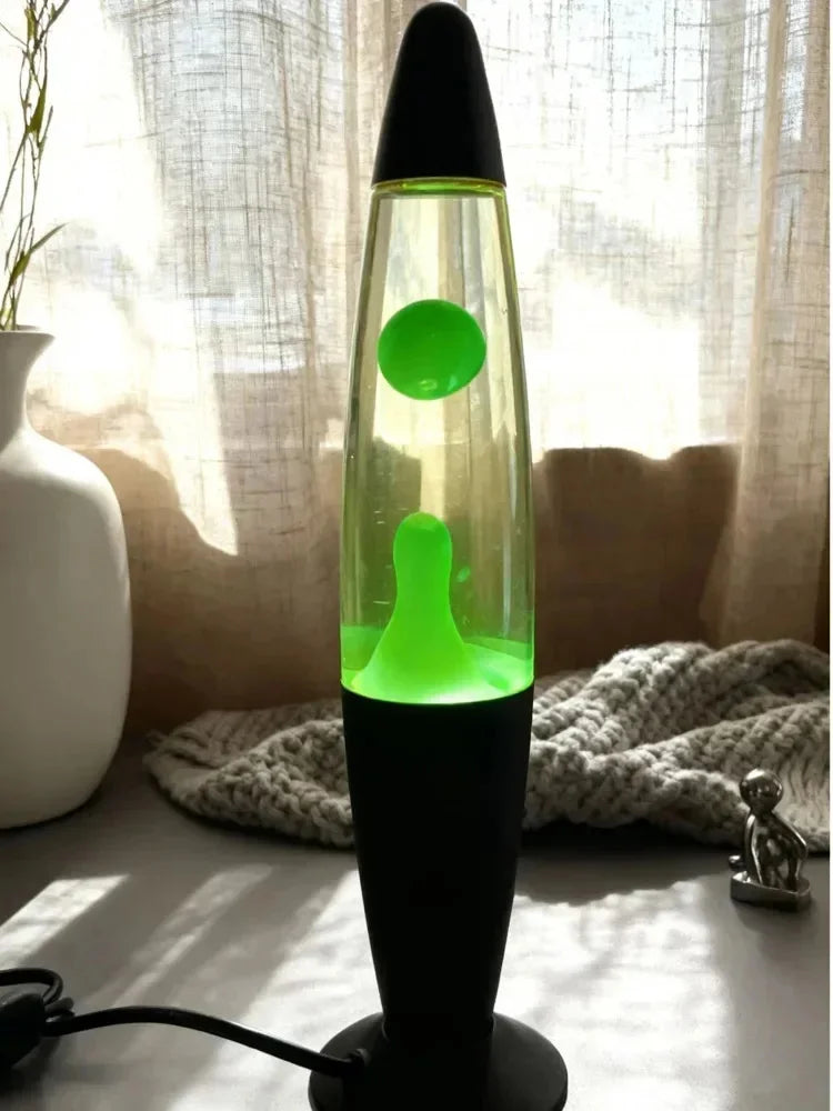 Volcano Lava Lamp with Metal Base — Liquid Mood Light, 10 Colors, Bedroom Desk & Party Decor, EU/US Plug