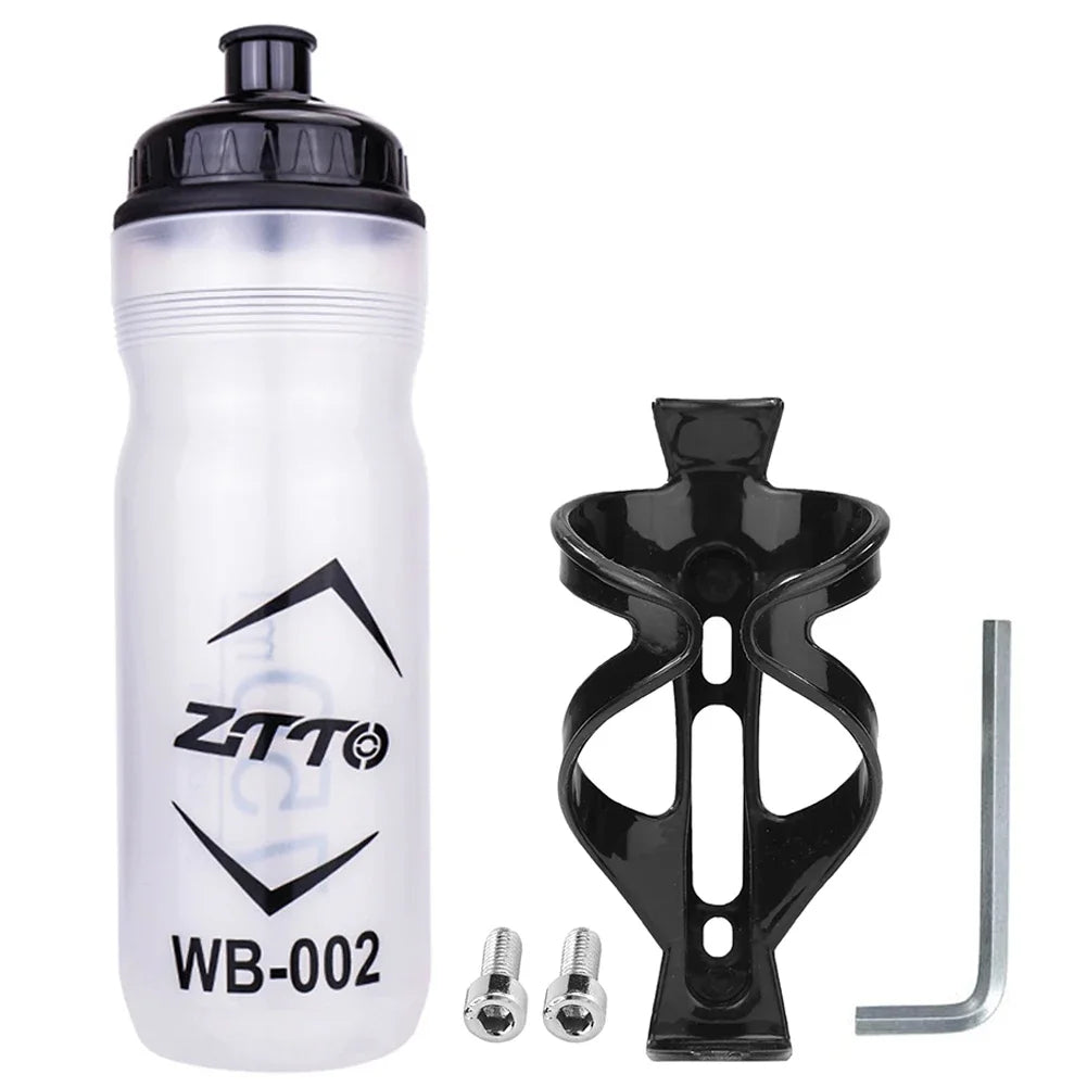 750ml MTB Cycling Water Bottle — BPA-Free PP, Squeeze & Spray, 53mm Wide Mouth