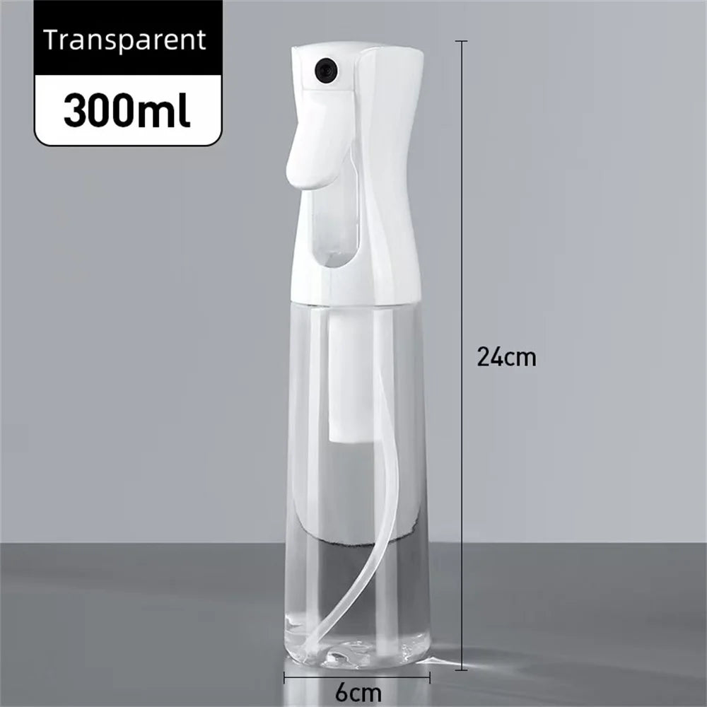 Refillable Fine Mist Spray Bottle — Continuous Trigger Spray, 200ml or 300ml, Hair, Skincare & Home Use