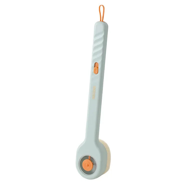 Liquid-Filled Long Handle Bath Brush — Soft Bristles, Back Scrubber, Shower Tool, All Skin Types
