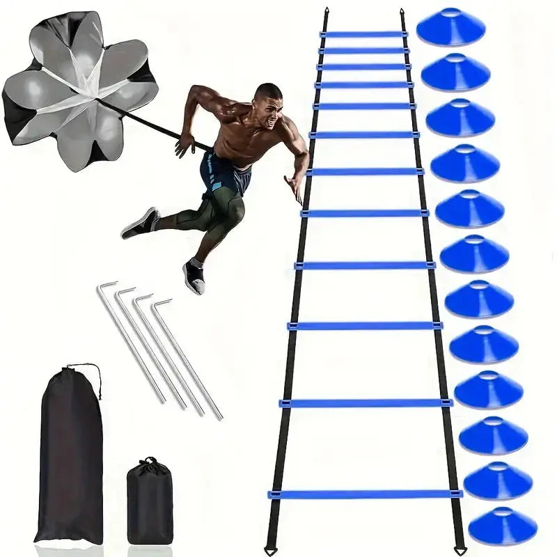 Speed Resistance Parachute Training Kit — Football & Soccer Fitness, PE + Nylon, Outdoor Sprint Training
