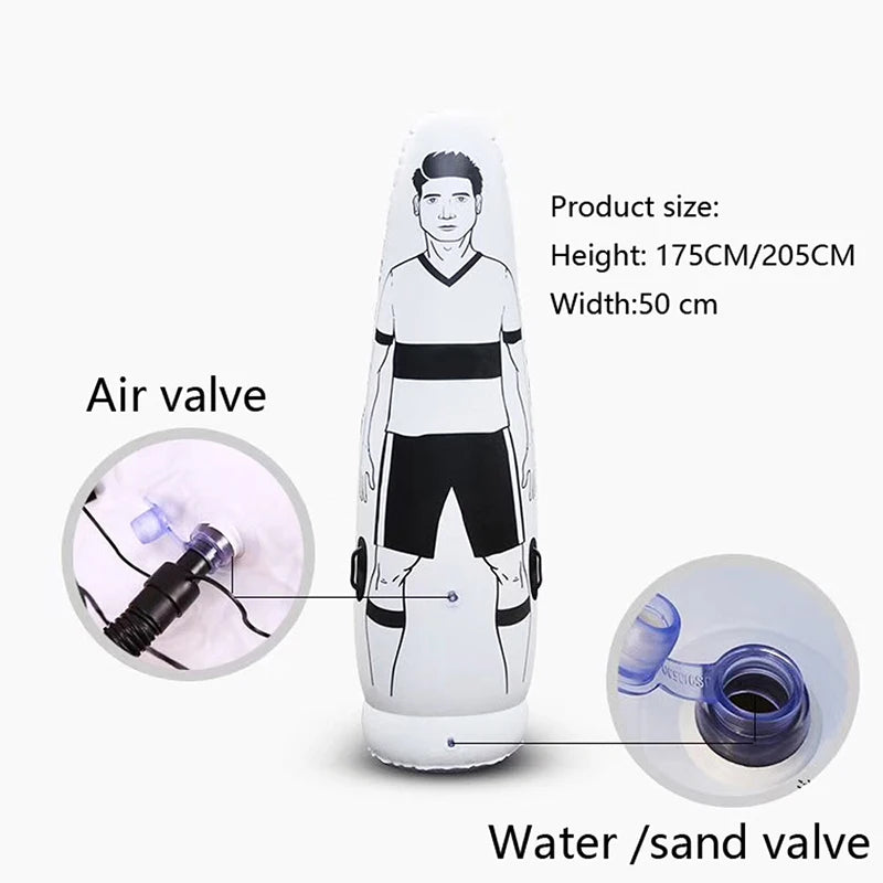 175cm Inflatable Soccer Training Dummy — Free Kick Wall, Goalkeeper Practice, Foldable PVC