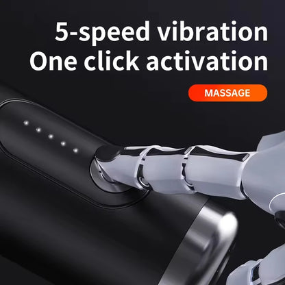 4-in-1 Percussion Massage Gun — 3 Speeds, Heat + Pulse, Brushless Motor, 4-6H Battery, CE/FCC/RoHS