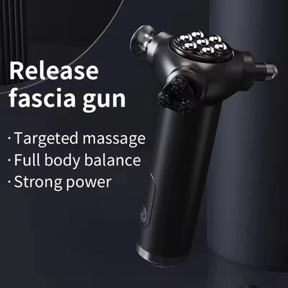 4-in-1 Percussion Massage Gun — 3 Speeds, Heat + Pulse, Brushless Motor, 4-6H Battery, CE/FCC/RoHS