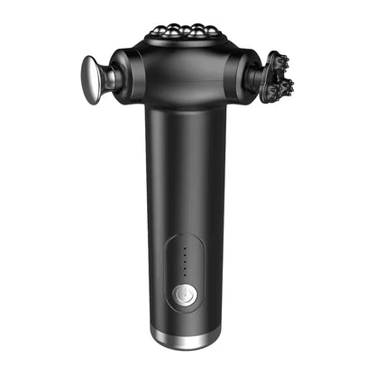 4-in-1 Percussion Massage Gun — 3 Speeds, Heat + Pulse, Brushless Motor, 4-6H Battery, CE/FCC/RoHS