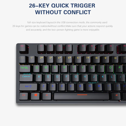 Mini RGB Mechanical Gaming Keyboard – USB Wired, Ergonomic & Backlit