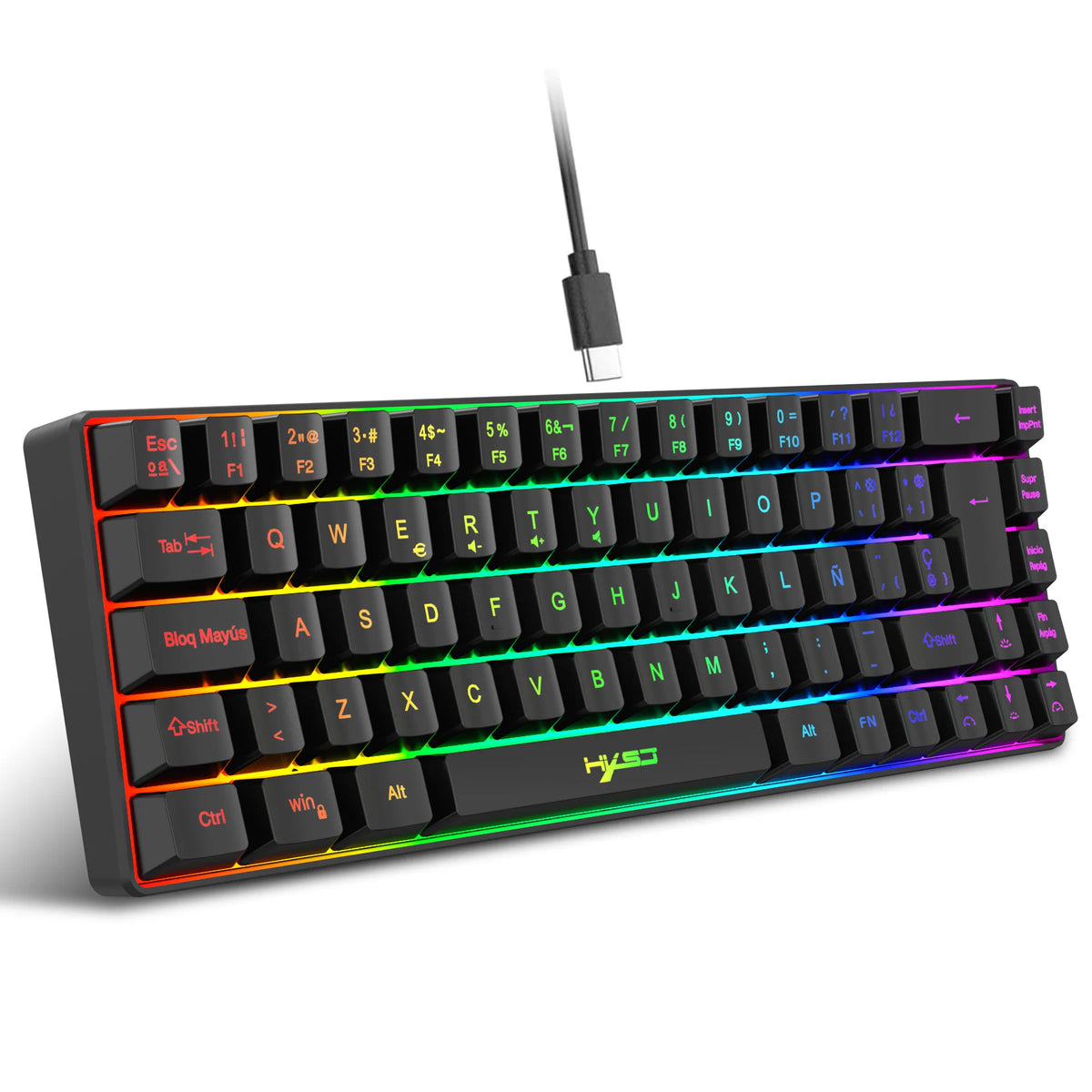 68-Key RGB Gaming Keyboard — Wired, Portable, Windows Compatible
