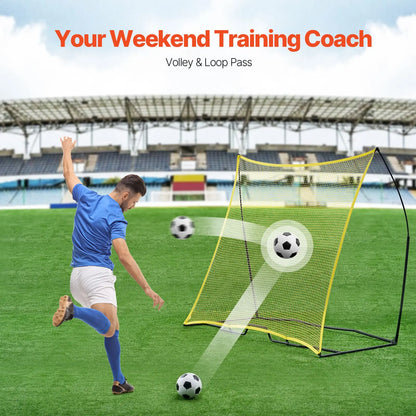 7x7 ft Soccer Rebounder Net — Portable Practice Wall for Passing, Volleys & Ball Control