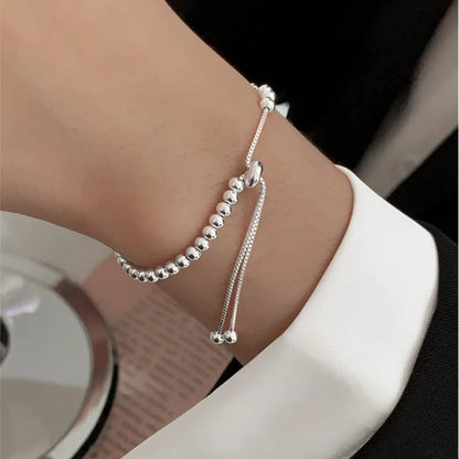 BFCLUB 925 Sterling Silver Bracelet — Zircon, Adjustable, Handmade, Allergy-Free, Gift for Her