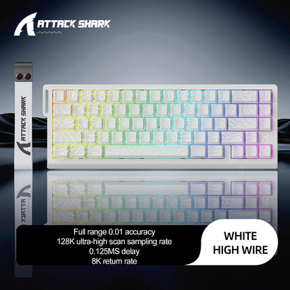 Attack Shark X68HE Magnetic Gaming Keyboard — 8000Hz Polling, 0.01mm Rapid Trigger, PBT Keycaps