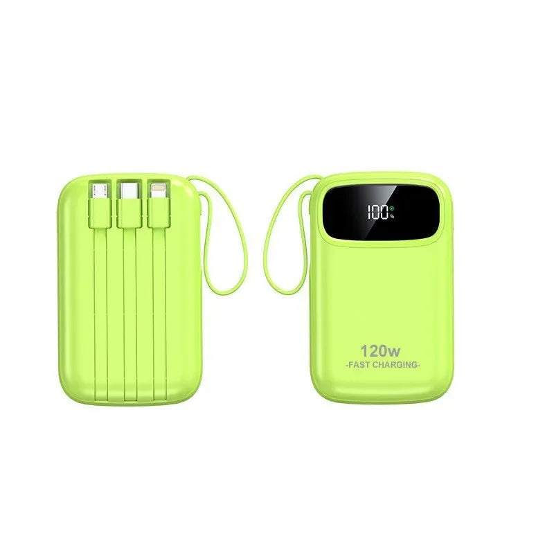 120W Fast Charging Power Bank — 10000 or 20000mAh, Digital Display, Cable Included, CE/UL Certified