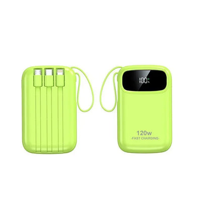120W Fast Charging Power Bank — 10000 or 20000mAh, Digital Display, Cable Included, CE/UL Certified