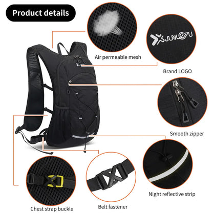 18L Waterproof Hiking Backpack — Hydration Bladder Compatible, Expandable, Nylon, 3 Colors