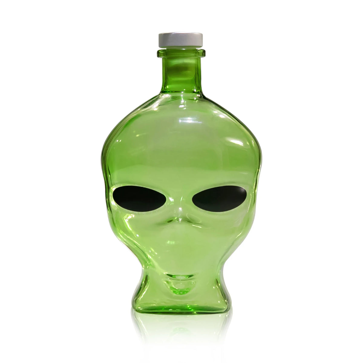 900ml Alien-Shape Glass Water Bottle — High Borosilicate, Transparent Green, Desk & Bar Decor