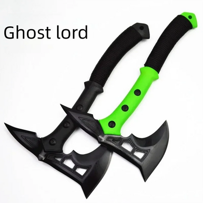 Double-Bit Emergency Hatchet — Titanium Alloy Steel, Insulated Handle, 32cm, 830g, Car & Camp Ready
