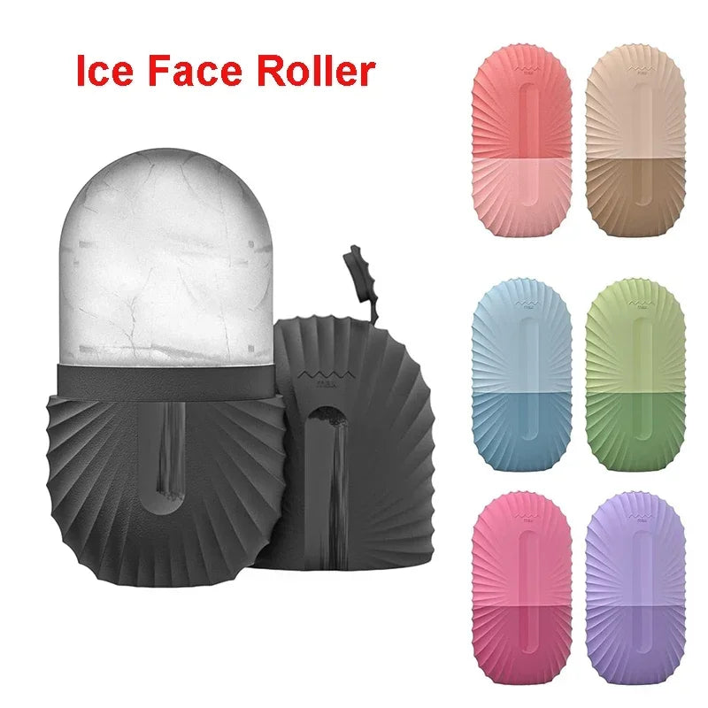 Silicone Ice Face Roller — Reduce Puffiness, Shrink Pores & Soothe Skin, Reusable, 7 Colors