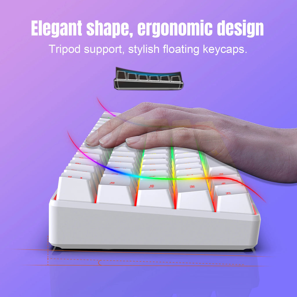 68-Key RGB Gaming Keyboard — Wired, Portable, Windows Compatible