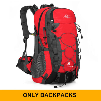 45L Foldable Hiking Backpack — Nylon, Adjustable Straps, Optional Rain Cover, 6 Colors