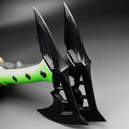 Double-Bit Emergency Hatchet — Titanium Alloy Steel, Insulated Handle, 32cm, 830g, Car & Camp Ready