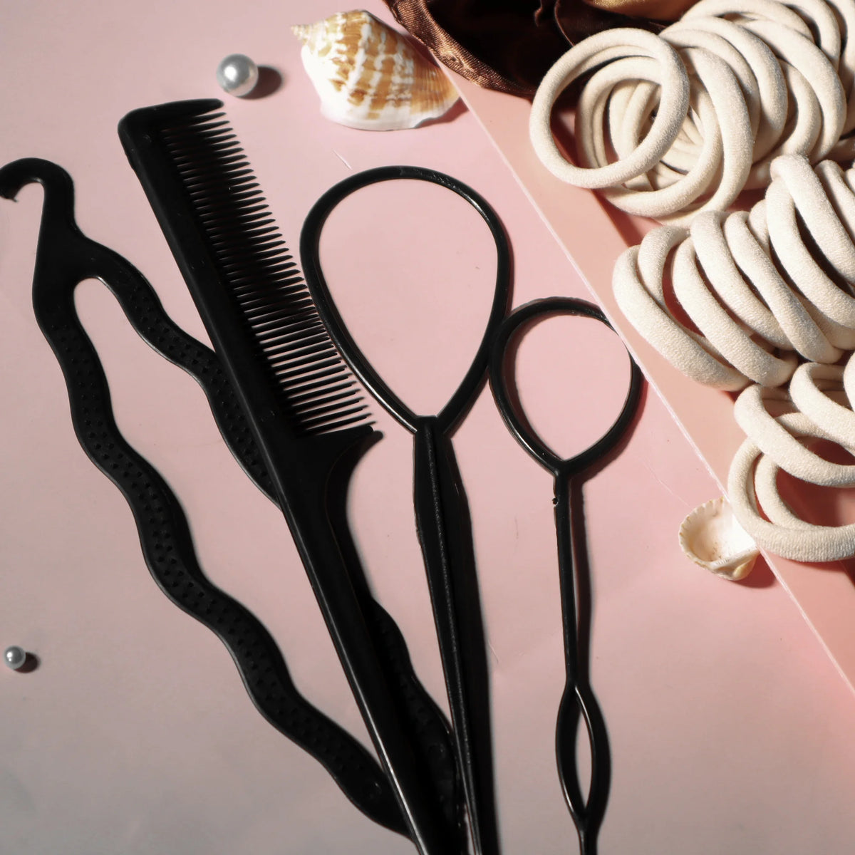 Satin Scrunchie & Hair Tie Set — Seamless Elastic Bands, Variety Pack, All Seasons