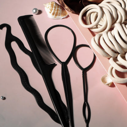 Satin Scrunchie & Hair Tie Set — Seamless Elastic Bands, Variety Pack, All Seasons