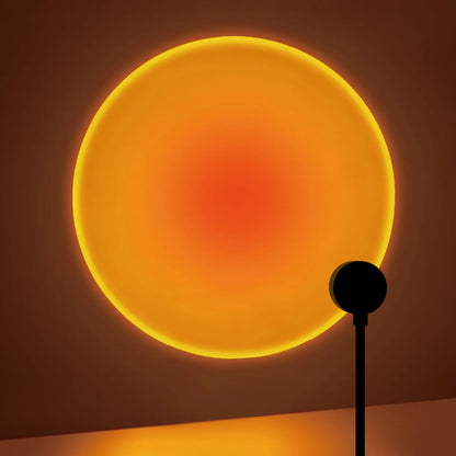 Sunset Projection Lamp — USB, Multi-Angle Rotatable, LED Atmosphere Light for Bedroom & Living Room