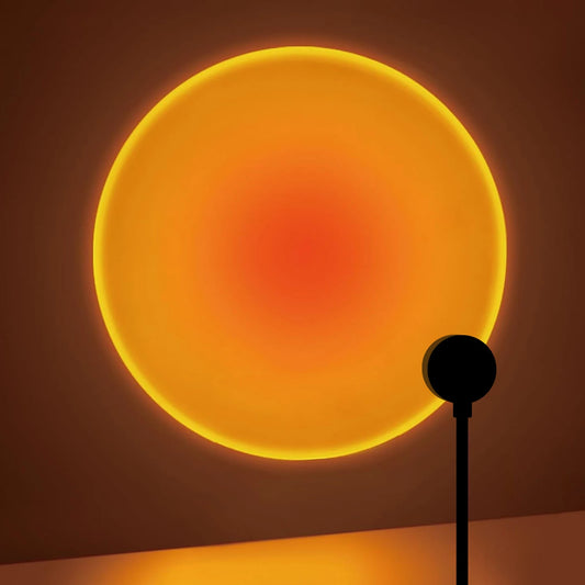 Sunset Projection Lamp — USB, Multi-Angle Rotatable, LED Atmosphere Light for Bedroom & Living Room