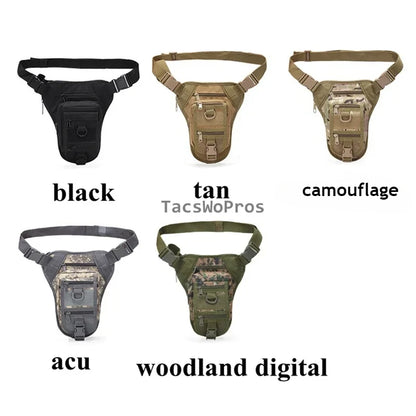 Tactical Drop Leg Bags Men Women Outdoor Hiking Shooting Hunting Waist Pack Adjustable Strap Motorcycle Riding Bag