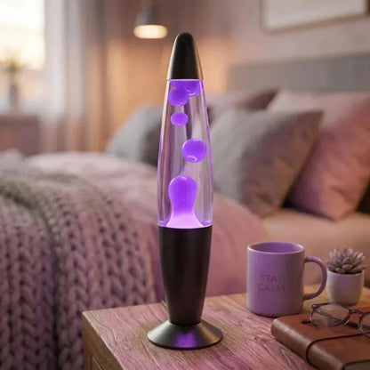 Volcano Lava Lamp with Metal Base — Liquid Mood Light, 10 Colors, Bedroom Desk & Party Decor, EU/US Plug