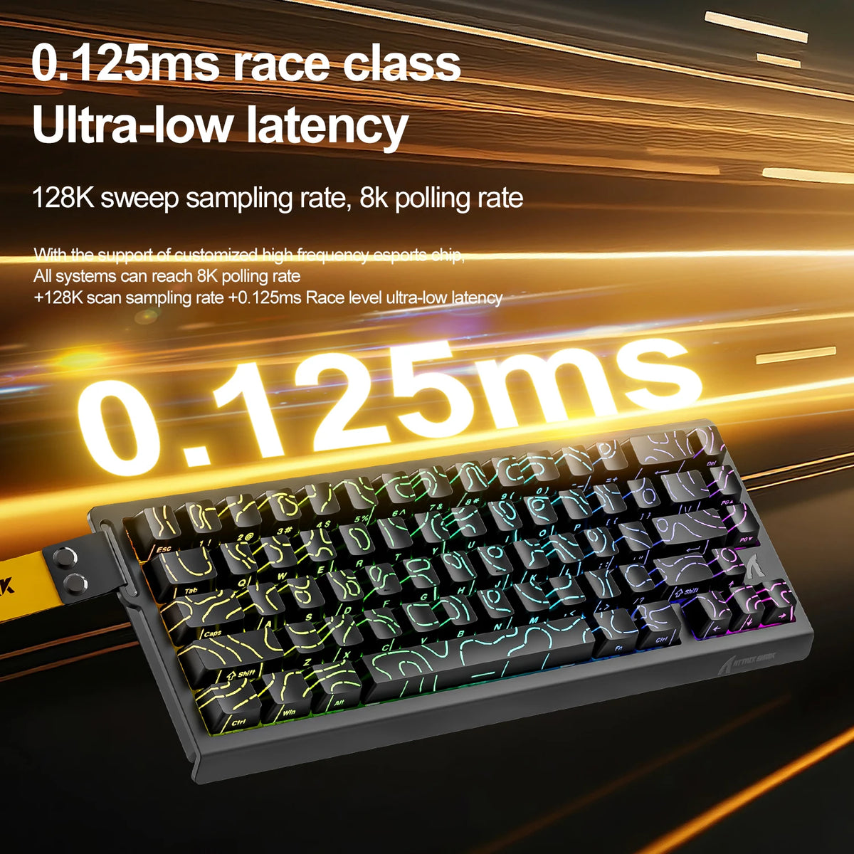 Attack Shark X68HE Magnetic Gaming Keyboard — 8000Hz Polling, 0.01mm Rapid Trigger, PBT Keycaps