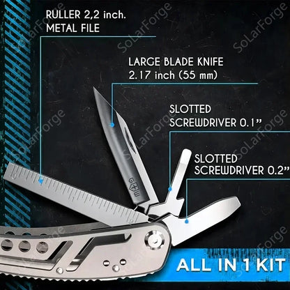 Multitool 24in1 With Mini Tools Knife Pliers And 11 Bits  Multi Tool All In One Multi Function Gear Camping Backpacking Survival