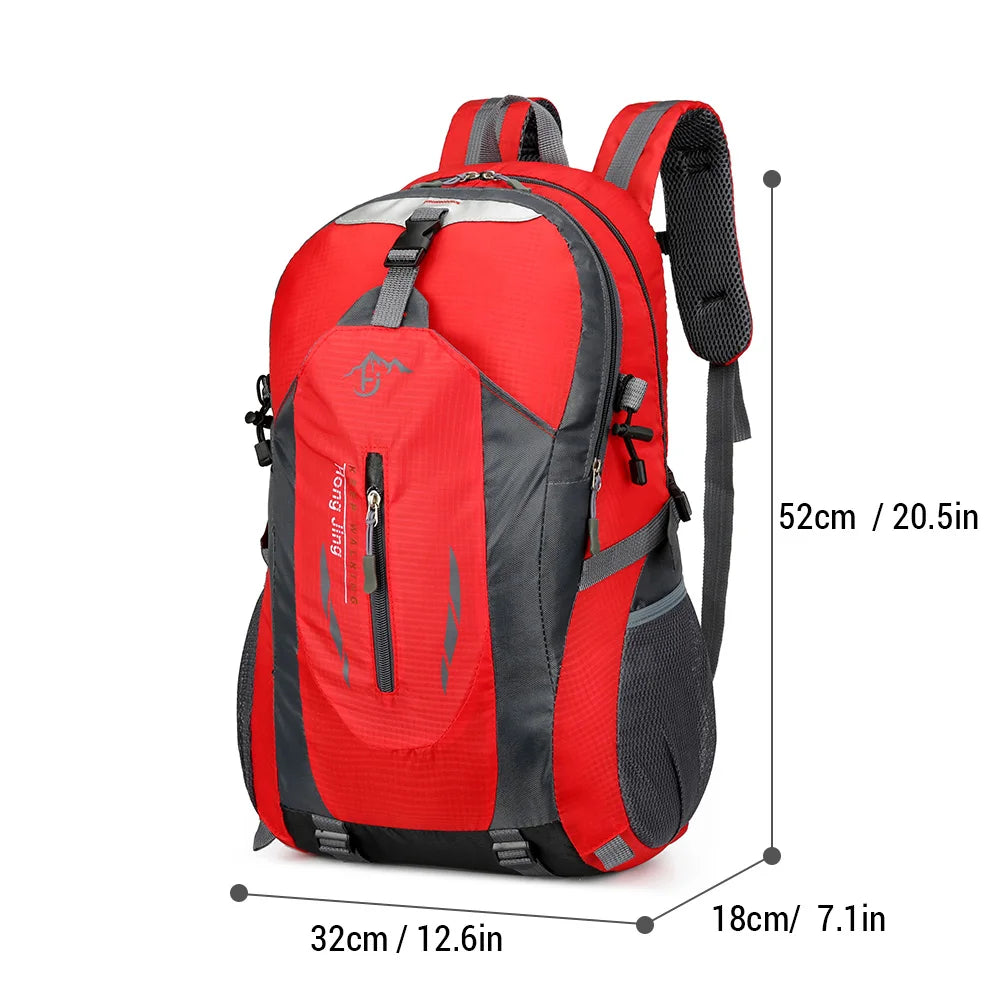 TOMSHOO 40L Ripstop Nylon Hiking Backpack — Waterproof, Breathable Mesh Back, Trekking Pole Loops, 4 Colors
