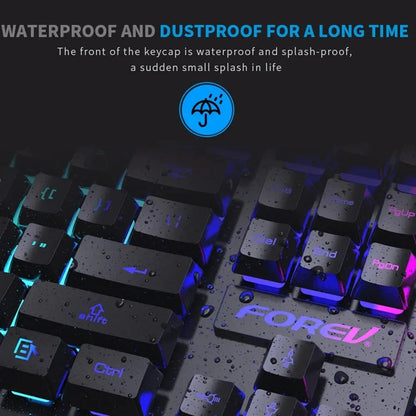 Mechanical Keyboard & Mouse Combo – Backlit, Waterproof & RGB