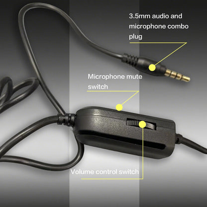 7260 Wired Headphones with Microphone — Multi-Use, 3.5mm, PS4/PS5/Xbox/PC Compatible