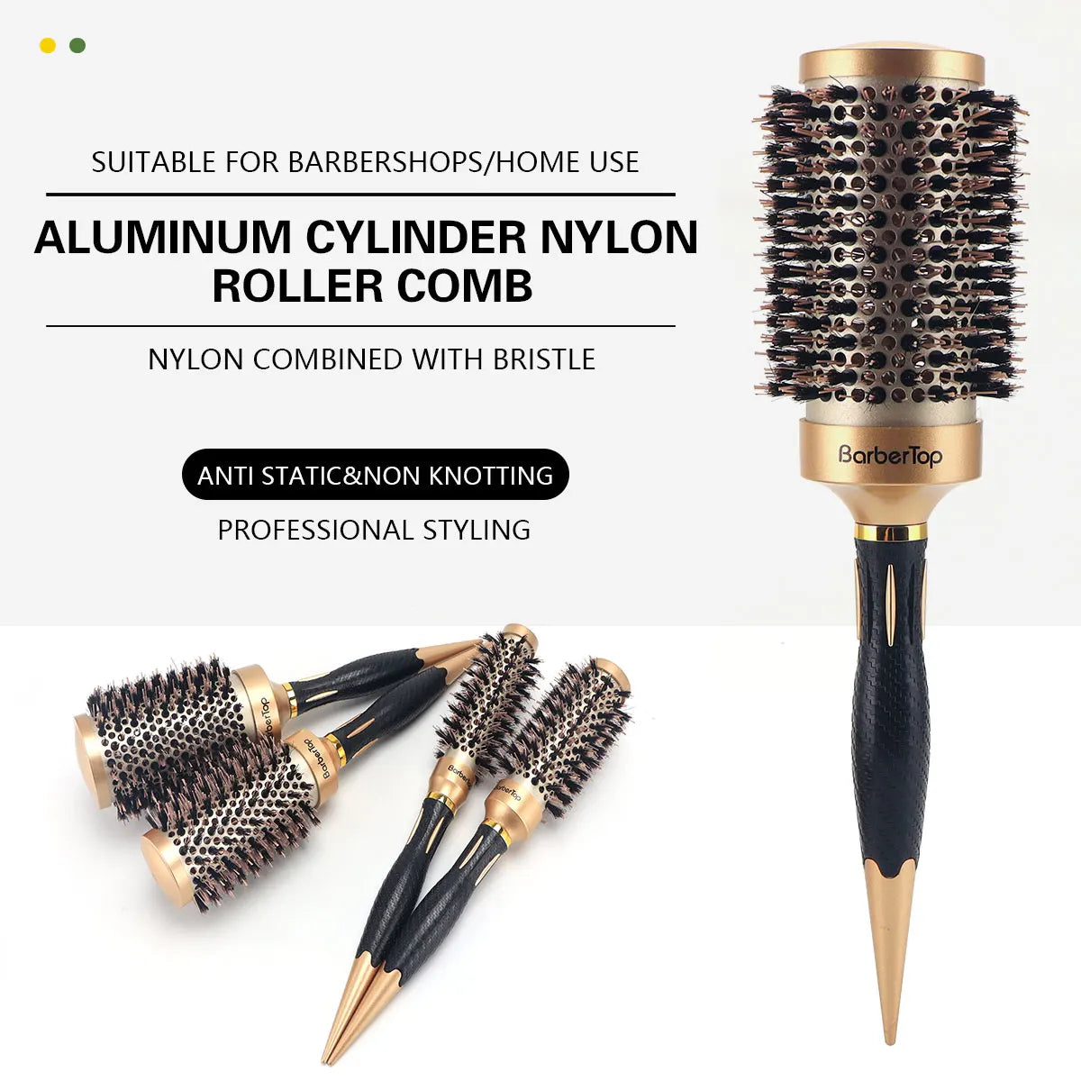 Anti-Static Salon Styling Hair Comb — Wet & Curly Hair, Detangling & Curling, Barber & Home Use