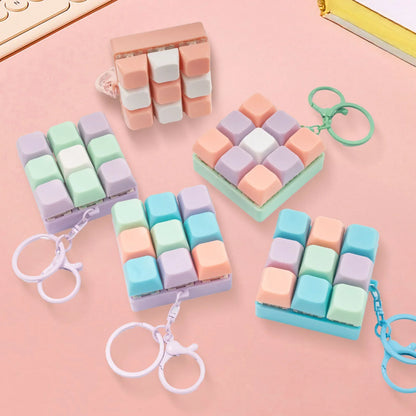 Mini Keyboard Fidget Keychain — 9-Key Clicky Stress Relief Toy for Adults & Teens