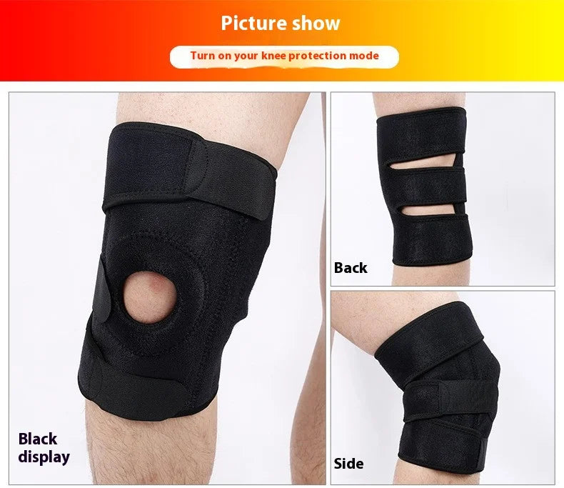 Hard Shell Knee Brace & Support — Spandex + Hard Protective Gear, One Size Fits All, Unisex, Basketball, Running, Squats
