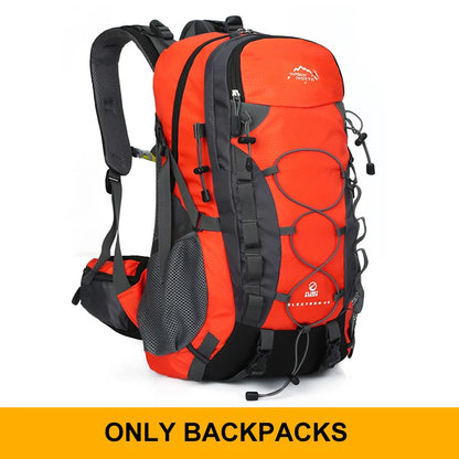 45L Foldable Hiking Backpack — Nylon, Adjustable Straps, Optional Rain Cover, 6 Colors