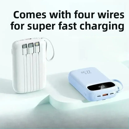 120W Fast Charging Power Bank — 10000 or 20000mAh, Digital Display, Cable Included, CE/UL Certified