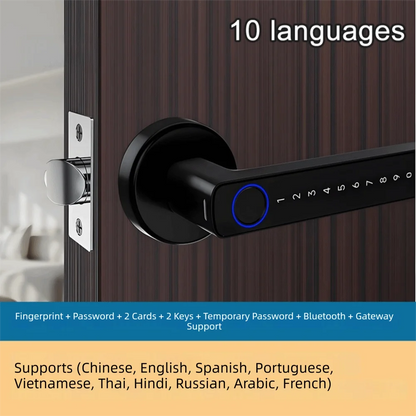 Remote Lock Smart Home Fingerprint Door Lock Smart Bluetooth Electronic Digital Door Handles WiFi Gateway Password