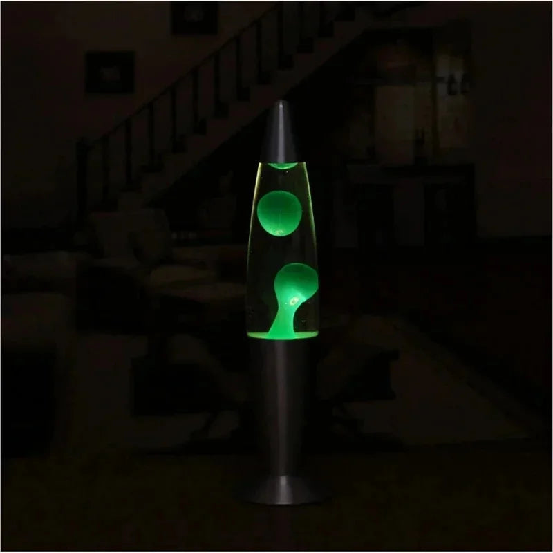 Volcano Lava Lamp with Metal Base — Liquid Mood Light, 10 Colors, Bedroom Desk & Party Decor, EU/US Plug