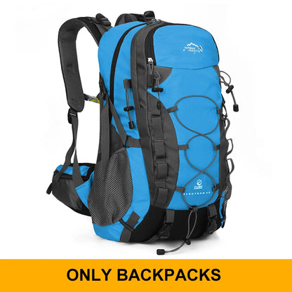 45L Foldable Hiking Backpack — Nylon, Adjustable Straps, Optional Rain Cover, 6 Colors