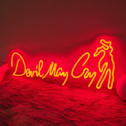 Demon Hunter LED Neon Sign — 20 Inch, Acrylic, Game Room & Bedroom Wall Decor, Gamer Gift