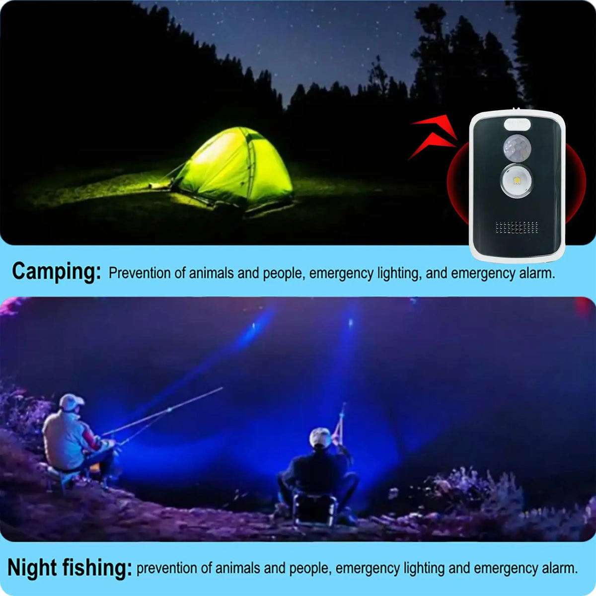 125dB PIR Motion Sensor Alarm — 3 Modes, 3–5m Range, Camping & Home Perimeter Security, 3-Year Standby