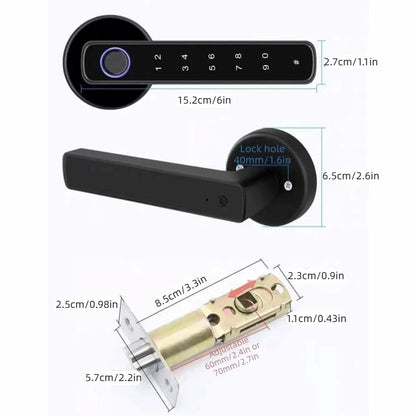 Remote Lock Smart Home Fingerprint Door Lock Smart Bluetooth Electronic Digital Door Handles WiFi Gateway Password
