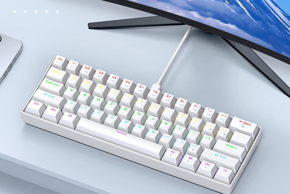 APAYADO K61 Mini Mechanical Keyboard — 60% Layout, RGB Backlight, Hot-Swap, Wired