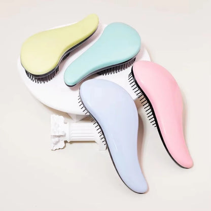 Loop Bristle Detangling Hair Brush — Anti-Static, Wet & Curly Hair, Wigs & Real Hair, 3 Colors