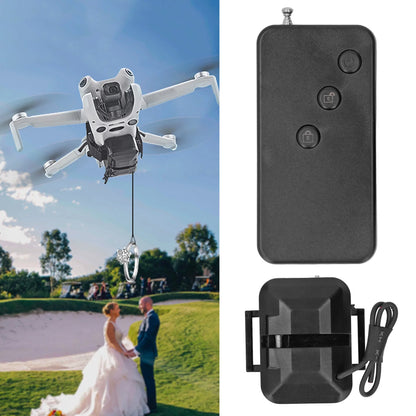 Drone Payload Release System — 500m Range, 1kg Capacity, Fits DJI Mini 4 Pro, Mavic 3, Air 3 & More