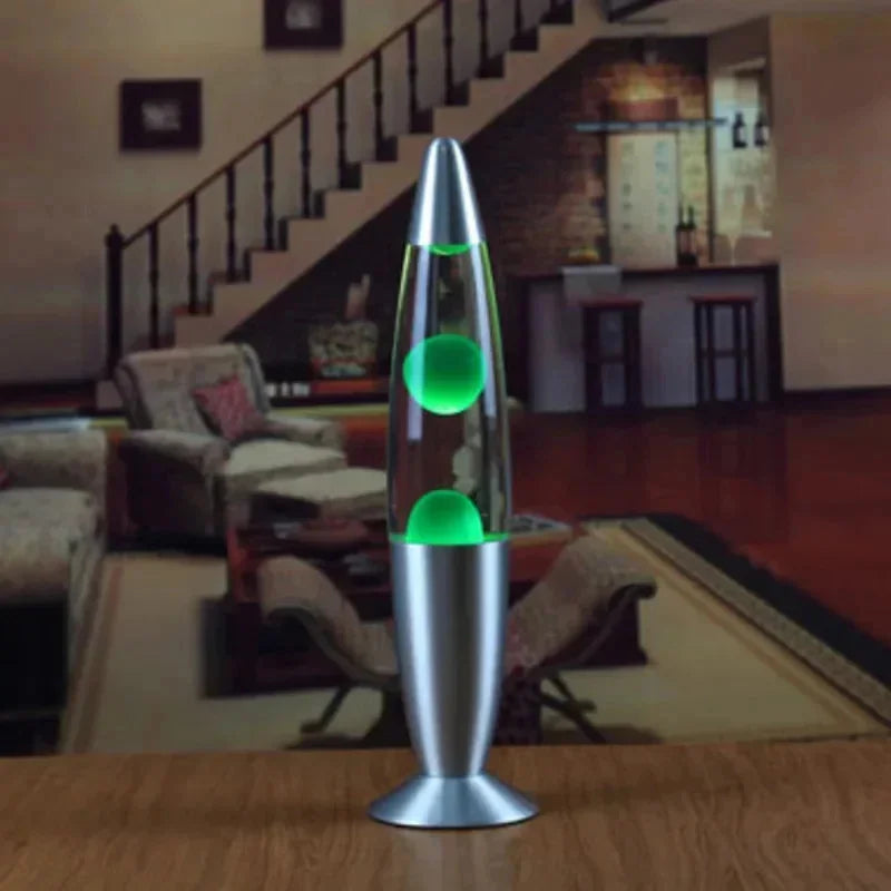 Volcano Lava Lamp with Metal Base — Liquid Mood Light, 10 Colors, Bedroom Desk & Party Decor, EU/US Plug