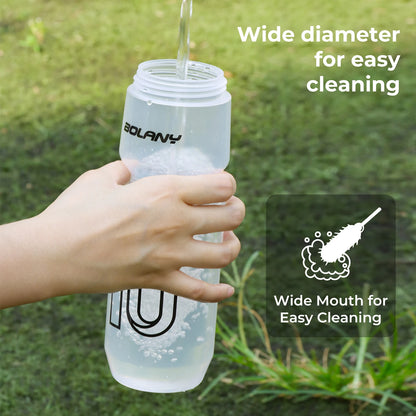 750ml Squeeze Sports Water Bottle — PP5 Plastic, Leak-Proof Lid, Cycling & Outdoor Use